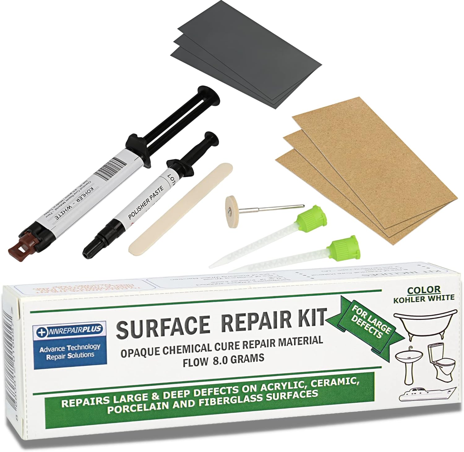Corian Repair Kit (Clear, Black & Acrylic Color) - Ideal as Quartz Cou –  NNREPAIR-ONLINE