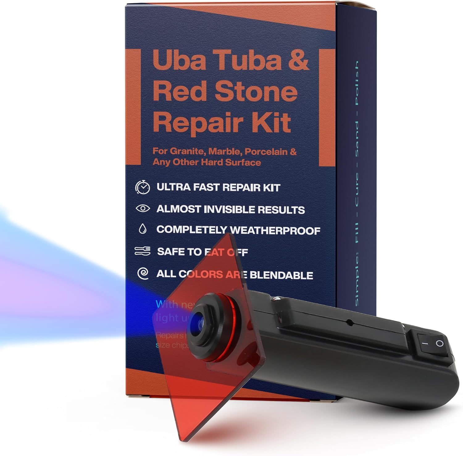 Uba Tuba & Red Stone Repair Kit (Red, Black & Clear Color) - Ideal