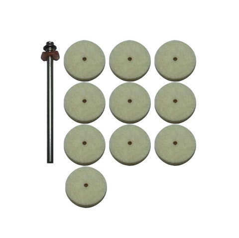 POLISHING SET - LARGE (10 POLISHING WHEELS + 1 MANDREL)