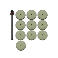 POLISHING SET - LARGE (10 POLISHING WHEELS + 1 MANDREL)
